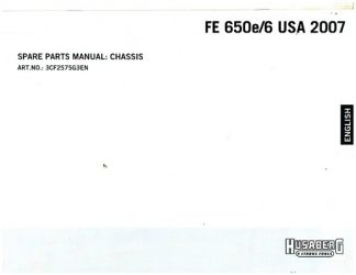 Official 2007 Husaberg FE650E/6 USA Chassis Parts Manual