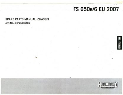 Official 2007 Husaberg FS 650E/6 EU Chassis Parts Manual