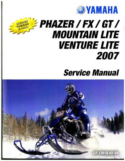 Official 2007 Yamaha Phazer Venture Lite PZ50 Snowmobile Factory Service Manual