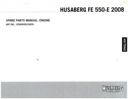Official 2008 Husaberg FE550-E Engine Parts Manual