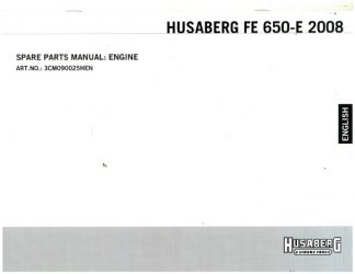 Official 2008 Husaberg FE650-E Engine Parts Manual