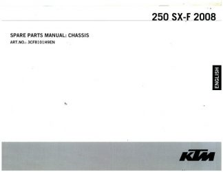 Official 2008 KTM 250 SX-F Chassis Spare Parts Manual