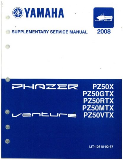 Official 2008 Phazer Venture Lite Yamaha PZ50 Snowmobile Factory Supplementary Service Manual
