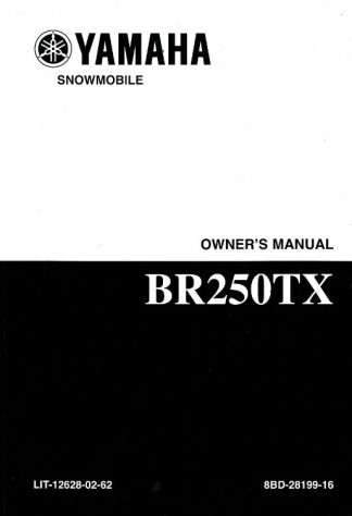 Official 2008 Yamaha BR250TX Bravo Snowmobile Owners Manual