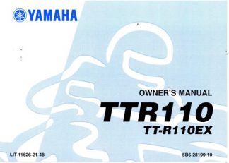 Official 2008 Yamaha TTR110E EX Motorcycle Owners Manual