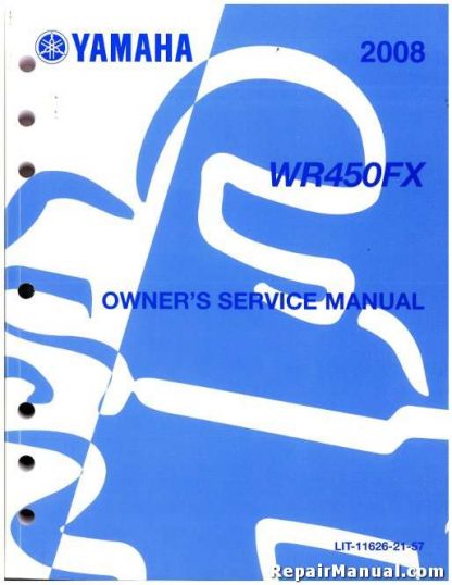Official 2008 Yamaha WR450FX Factory Owners Service Manual