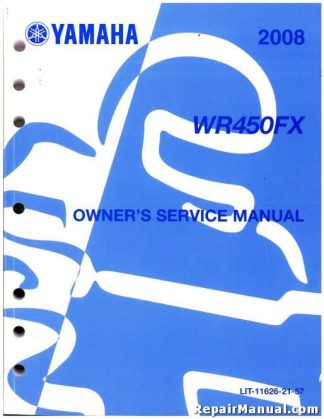 Used 2008 Yamaha WR450FX Motorcycle Factory Owners Service Manual