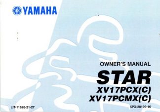 Official 2008 Yamaha XV1700PCXC RoadStar Motorcycle Owners Manual