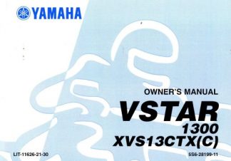LIT-11626-20-03 2007 Yamaha V Star 1100 V Star XVS11W Motorcycle Owners Manual 