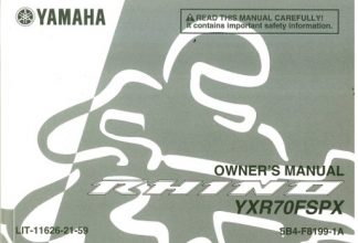 Official 2008 Yamaha YXR700FSPX Rhino Owners Manual
