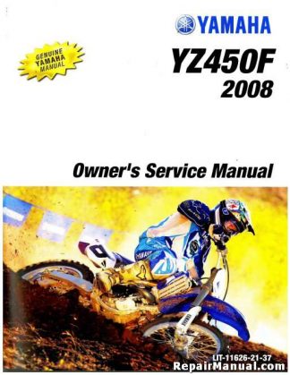 Official 2008 Yamaha YZ450FXL YZ450FXW Motorcycle Factory Owners Service Manual
