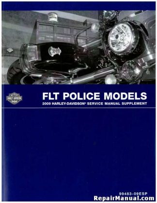 Official 2009 Harley Davidson FLT Police Service Manual Supplement