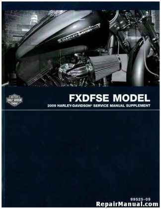 Official 2009 Harley Davidson FXDFSE Service Manual Supplement
