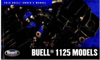 Official 2010 Buell 1125R Factory Owners Manual