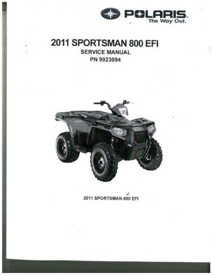 Official 2011 Polaris Sportsman 800 Factory Service Manual