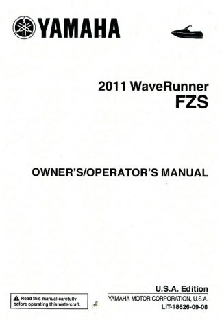 Official 2011 Yamaha FZS GX1800-AK Owners Manual