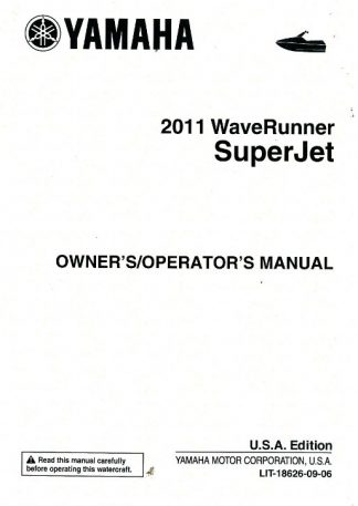 Official 2011 Yamaha Superjet SJ700B-K Owners Manual