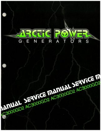 Official Arctic Cat 3000GD2 Generator Shop Manual
