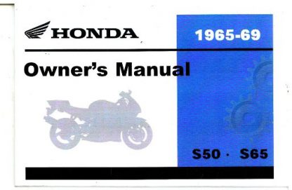 Official Honda 1965-1969 S50 S65 SPORT 65 Factory Owners Manual