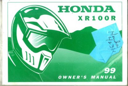 Official Honda 1999 XR100R Motorcycle Owners Manual