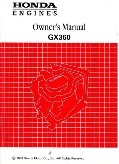 Official Honda GX360 Engine Owners Manual