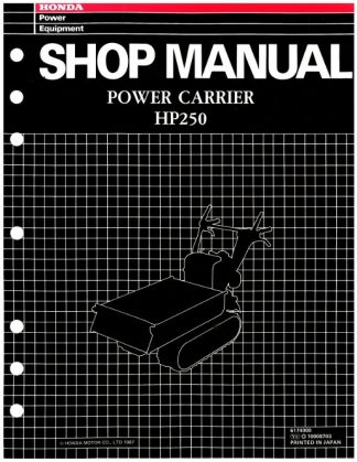 Official Honda HP250 Power Carrier Shop Manual