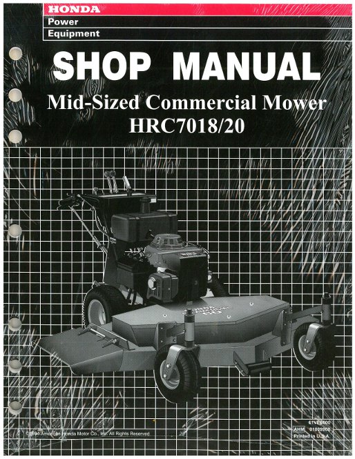 Honda HRC7018 HRC7020 Commercial Mower Shop Manual