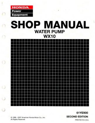 Official Honda WX10 Water Pump Shop Manual