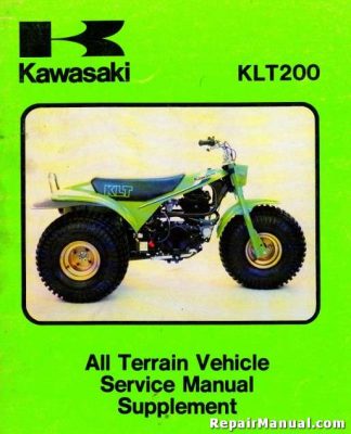 Official Kawasaki KLT200 Factory Supplement Manual