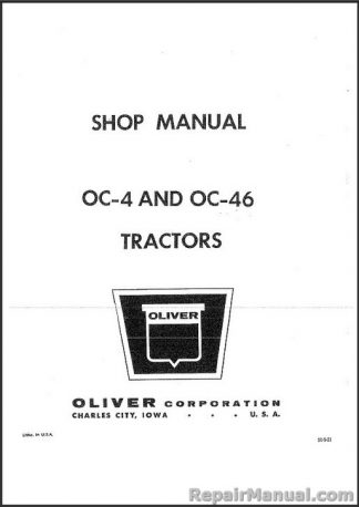 Oliver OC-4, OC-46 Crawler Tractor Service Manual