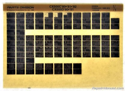 Motorcycle Parts Microfiche