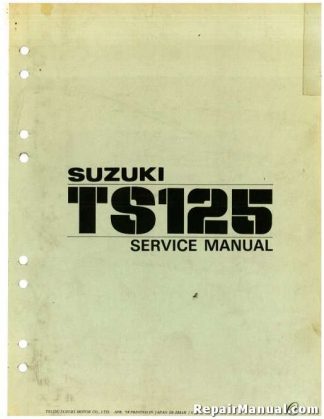Used 1978-1980 TS125 Suzuki Factory Service Manual