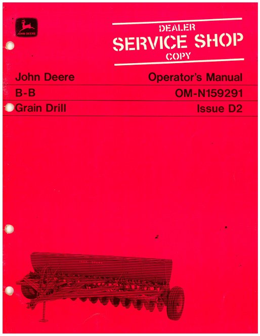 John Deere Model B Grain Drill Seed Chart