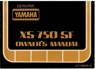 Official 1979 Yamaha XS750SF Owners Manual