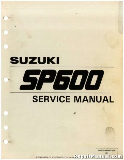 Used 1985 Suzuki SP600 Factory Service Manual