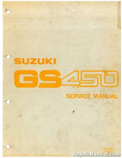 1979-1986 Suzuki GS450 Motorcycle Service Manual
