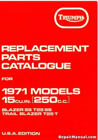 Triumph Replacement Parts for 1971 250cc Motorcycles